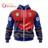 NRL Newcastle Knights Custom Name Number Nature Jersey Zip Up Hoodie