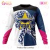 NRL North Queensland Cowboys Custom Name Number Fight Cancer Sweatshirt