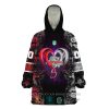 NRL Dolphins Custom Name Number Rose Dragon Fleece Oodie