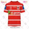 NRL St. George Illawarra Dragons Custom Name Number 2023 Away Jersey T-Shirt