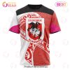 NRL St. George Illawarra Dragons Custom Name Number Fight Cancer T-Shirt