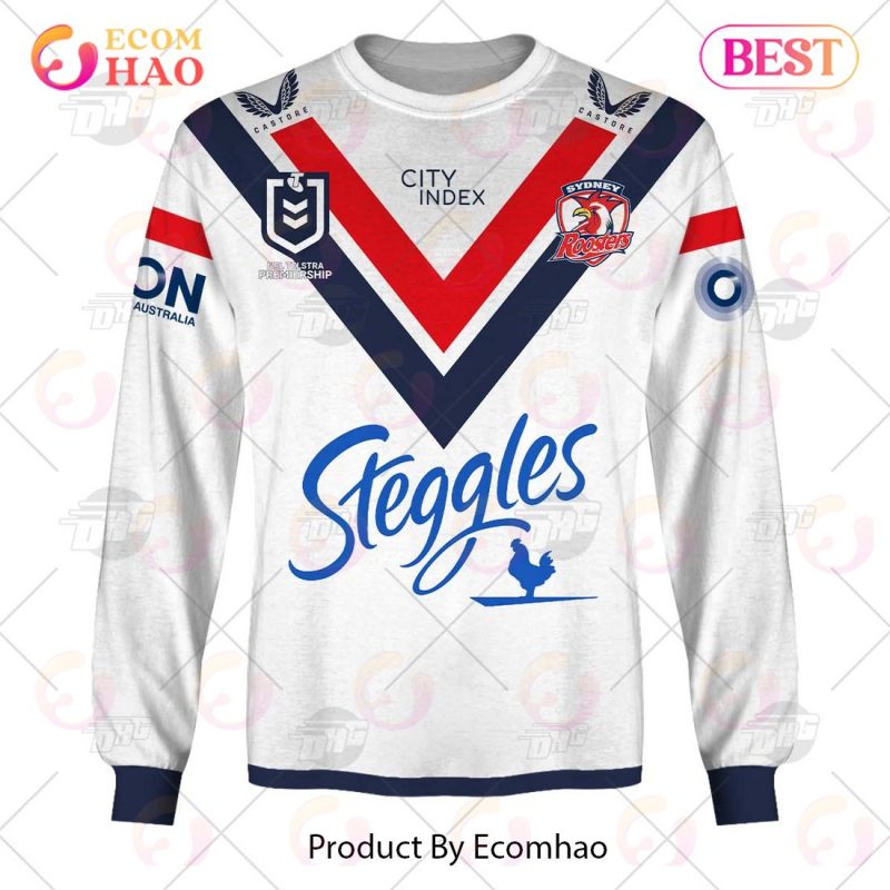 NRL Sydney Roosters Custom Name Number 2023 Away Jersey Sweatshirt