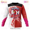 NRL Sydney Roosters Custom Name Number Fight Cancer Sweatshirt