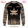 NRL North Queensland Cowboys Custom Name Number Camo Sweatshirt