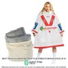 NRL St. George Illawarra Dragons Custom Name Number Home Jersey Fleece Oodie