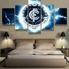 AFL Carlton Blues Lightning Edition 5 Panel Canvas