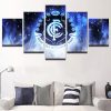 AFL Carlton Blues Flame Edition 5 Panel Canvas