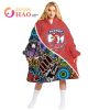 NRL Sydney Roosters Custom Name Number Indigenous NAIDOC Week Fleece Oodie