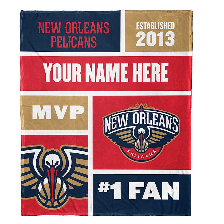 NBA New Orleans Pelicans Custom Name Fleece Blanket