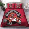 NBA Toronto Raptors Black Red Mascot Bedding Set