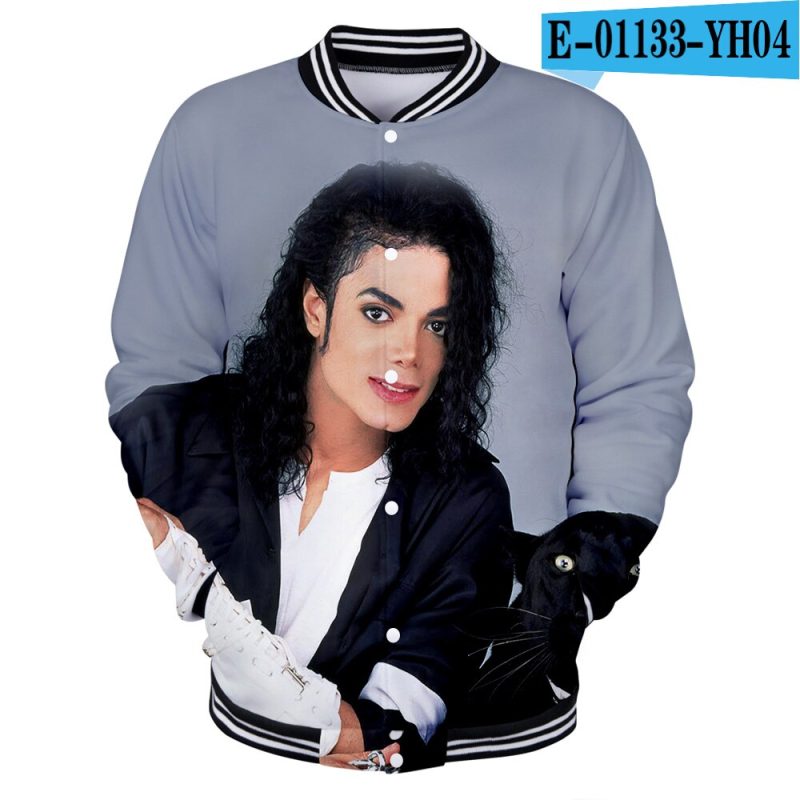 Michael Jackson Grey Baseball Jacket