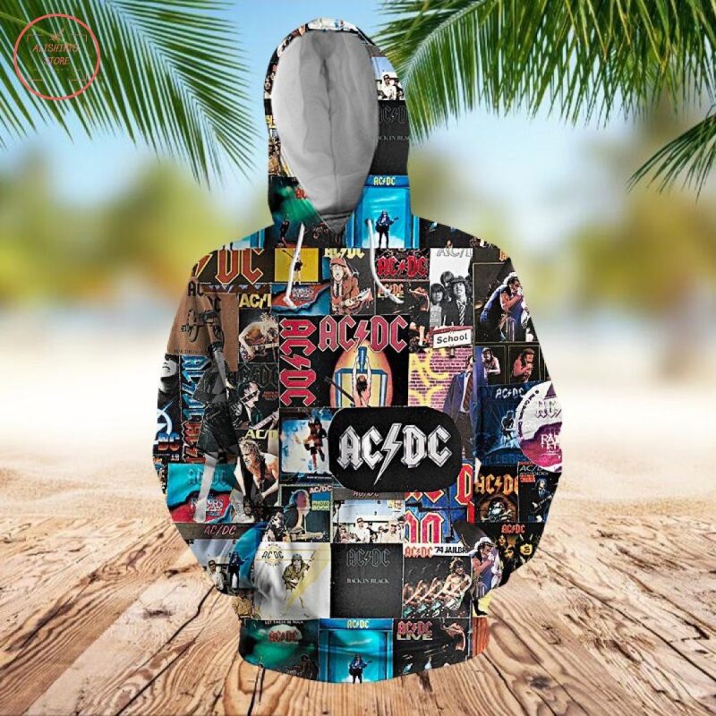 AC/DC Band Collage Pullover Hoodie
