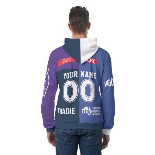 NRL 2 Teams Custom Name Number Half Jersey Pullover Hoodie