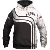 NBA San Antonio Spurs White Black Curvers Pullover Hoodie