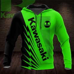 Kawasaki Motorcycles Green Black Pullover Hoodie V1