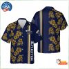 Miller Lite Tropical Floral Button Down Hawaiian Shirt