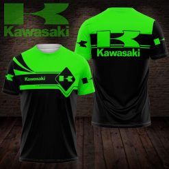Kawasaki Motorcycles Green Black T-Shirt