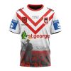 NRL St. George Illawarra Dragons Custom Name Number 2023 ANZAC Day T-Shirt