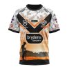 NRL Wests Tigers Custom Name Number 2023 ANZAC Day Jersey T-Shirt