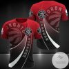 NBA Toronto Raptors Red Black Gradient Curves T-Shirt