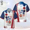 Miller Lite USA Flag Fireworks Independence Day Hawaiian Shirt