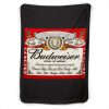 Budweiser King Of Beers Black Fleece Blanket