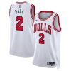 Chicago Bulls Lonzo Ball Nike Association Edition White NBA Jersey