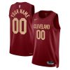 Cleveland Cavaliers Nike Maroon Custom NBA Jersey