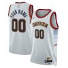 Denver Nuggets Nike City Edition Grey Custom NBA Jersey
