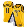 Indiana Pacers Tyrese Haliburton Statement Edition Yellow NBA Jersey