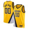 Indiana Pacers Statement Yellow Custom NBA Jersey