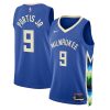 Milwaukee Bucks Bobby Portis Jr Nike City Edition Royal NBA Jersey