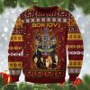 Bon Jovi Signatures Guitar Ugly Christmas Sweater