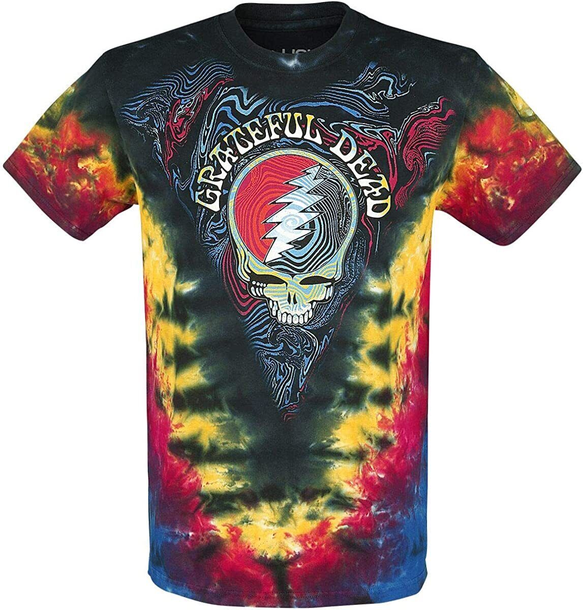 Grateful Dead Steal Your Face Tie-Dye T-Shirt – 100% Cotton, Short Sleeve (Sizes M, L, XL, XXL) By Liquid Blue