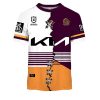 NRL Brisbane Broncos Custom Name Number 2023 Mix Jersey V3 T-Shirt