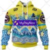 NRL Gold Coast Titans Custom Name Number 2023 Indigenous Jersey Zip Up Hoodie