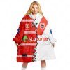 NRL St. George Illawarra Dragons Custom Name Number 2023 Mix Jersey V2 Fleece Oodie