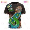 NRL Wests Tigers Custom Name Number Special Design NAIDOC T-Shirt