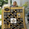 NFL New Orleans Saints Ball Helmet Love Quilt Blanket
