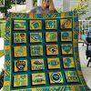 NFL Jacksonville Jaguars Teal Gold Quilt Blanket