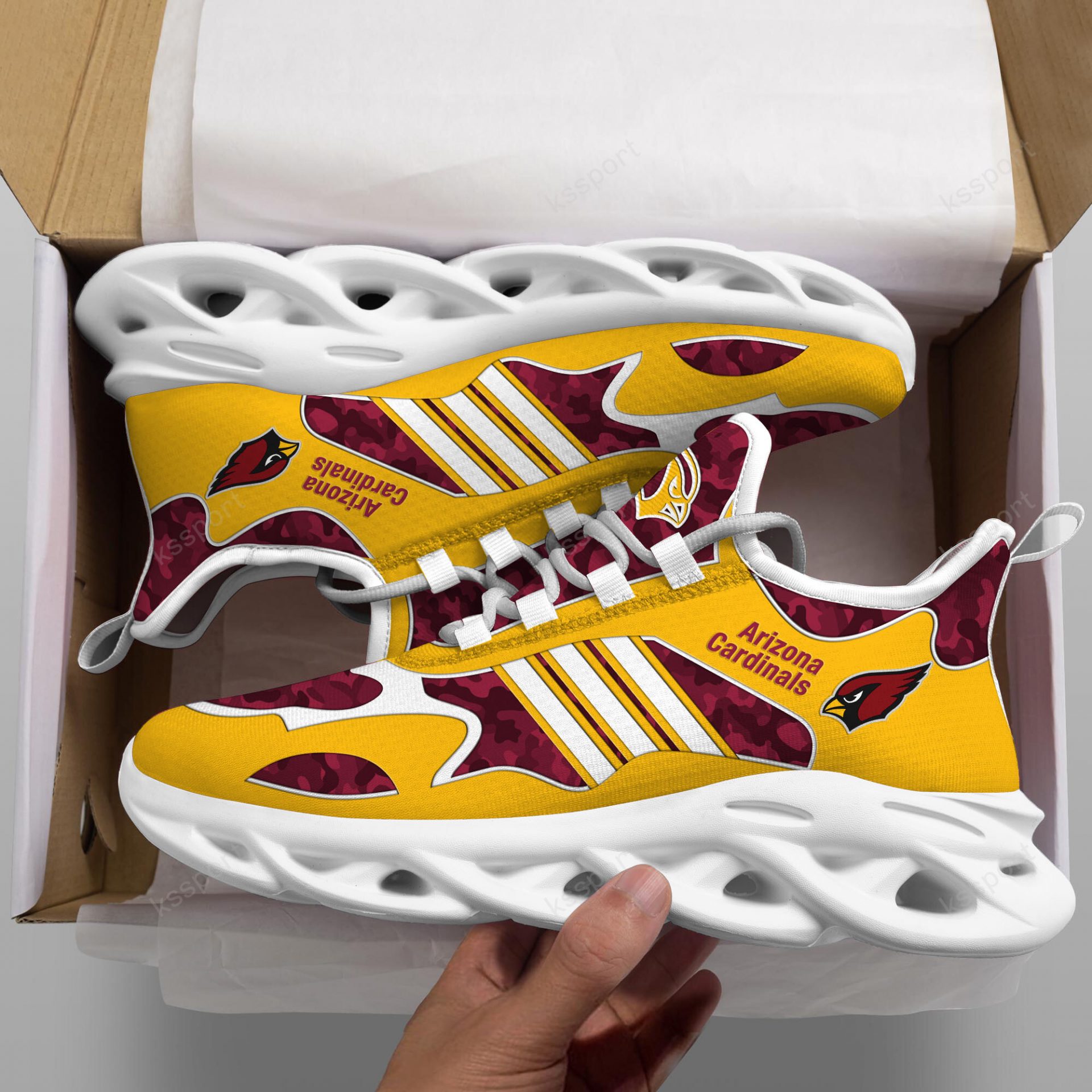 NFL Arizona Cardinals Yellow Red Max Soul Shoes