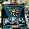 NFL Jacksonville Jaguars Teal Black Est 1995 Quilt Blanket