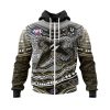 AFL Collingwood Magpies Custom Name Number Indigenous Mascot Zip Up Hoodie