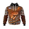 AFL Greater Western Sydney Giants Custom Name Number Indigenous Mascot Pullover Hoodie