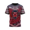 AFL Melbourne Demons Custom Name Number Indigenous Mascot T-Shirt