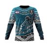 AFL Port Adelaide Custom Name Number Indigenous Mascot Sweatshirt