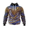 AFL West Coast Eagles Custom Name Number Indigenous Mascot Pullover Hoodie