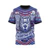 AFL Western Bulldogs Custom Name Number Indigenous Mascot T-Shirt