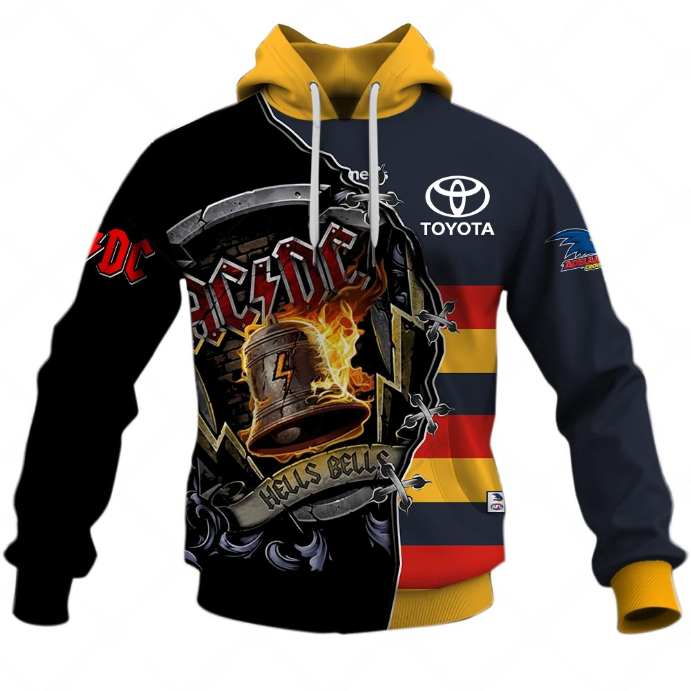AFL Adelaide Crows AC/DC Mix Custom Name Number 2023 Home Guernsey Pullover Hoodie AFL Adelaide Crows AC/DC Mix Custom Name Number 2023 Home Guernsey Pullover Hoodie