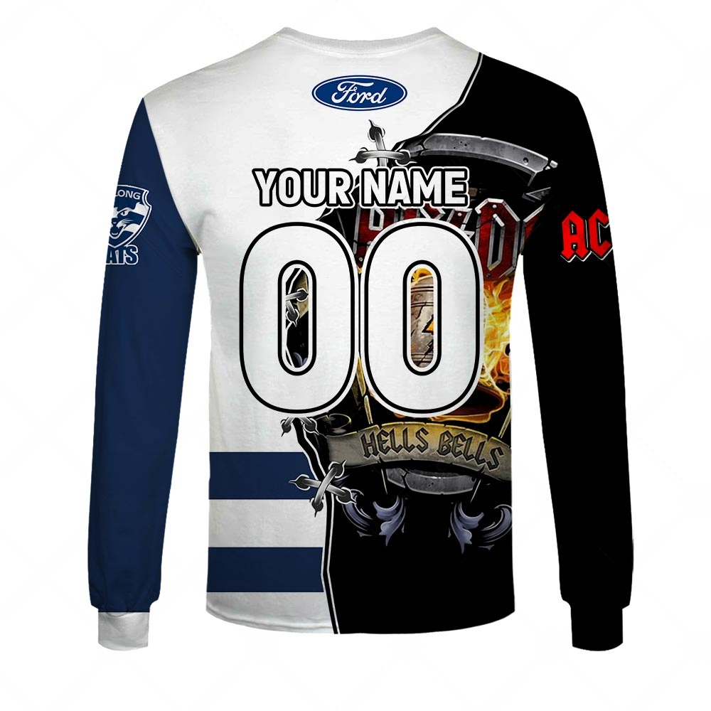 AFL Geelong Cats AC/DC Mix Custom Name Number 2023 Home Guernsey Sweatshirt AFL Geelong Cats AC/DC Mix Custom Name Number 2023 Home Guernsey Sweatshirt